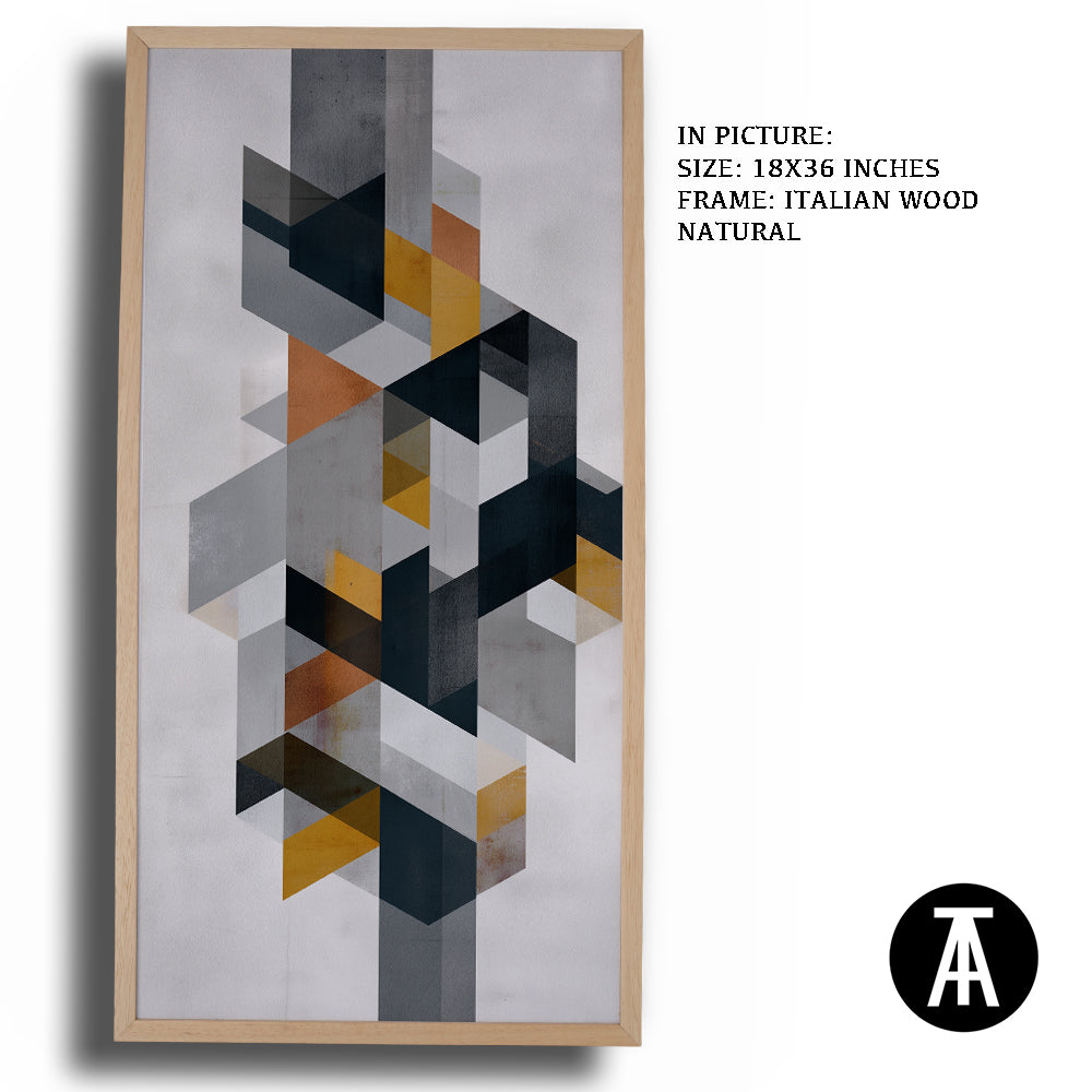 Artwork in Natural Wood Frame