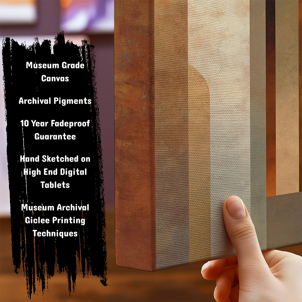 Information about Abstract Canvas Art Print