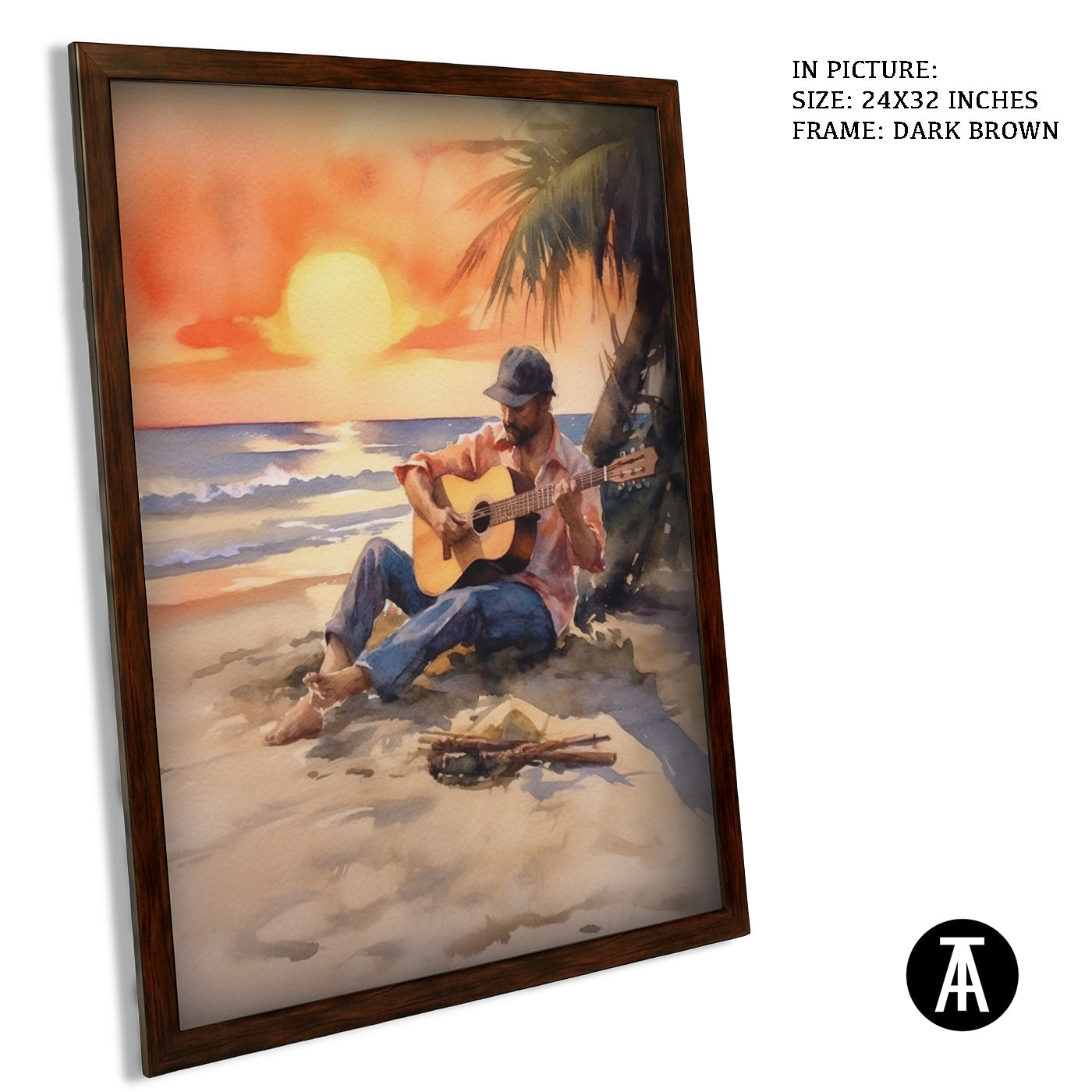 Artwork in Metal Champagne Gold Frame