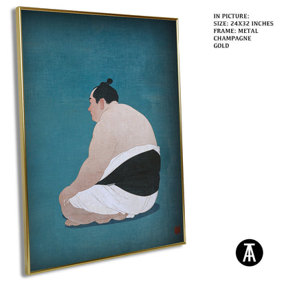 Artwork in Light Brown Frame
