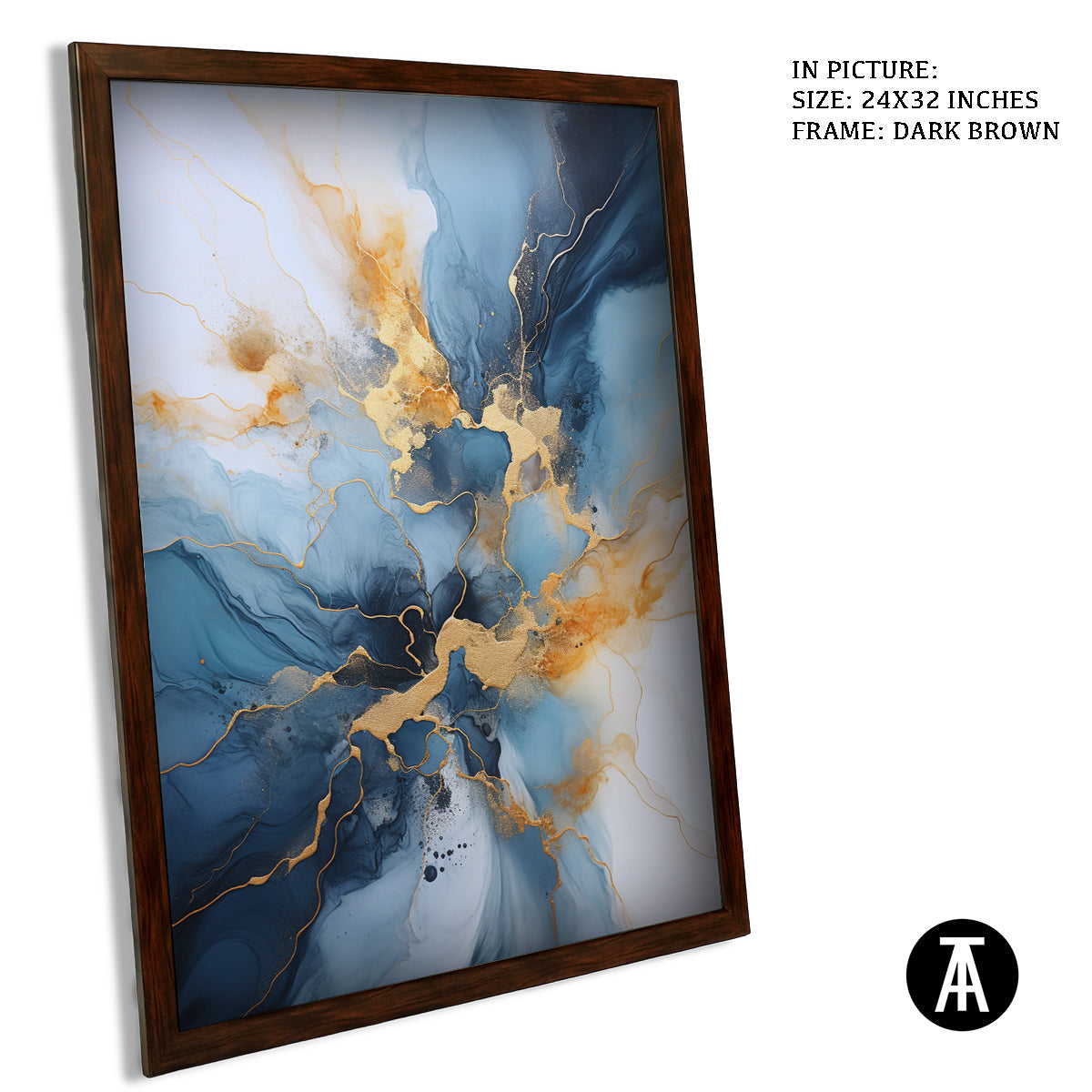 Sample Artwork in Dark Brown Frame