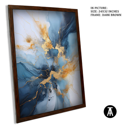 Sample Artwork in Dark Brown Frame