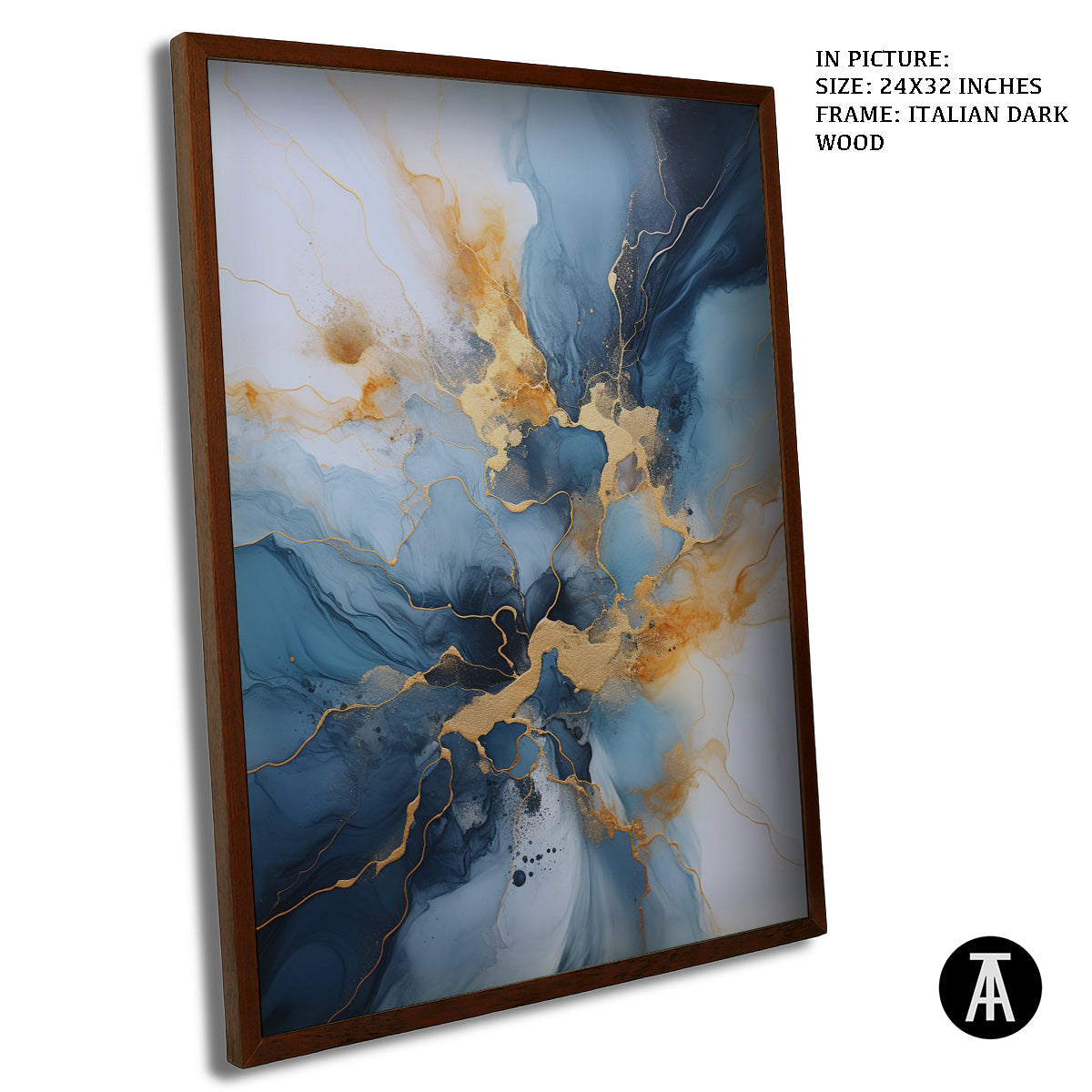 Sample Artwork in Italian Wood Framing Dark