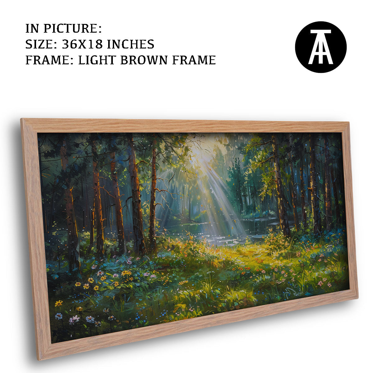Artwork in Dark Brown Frame