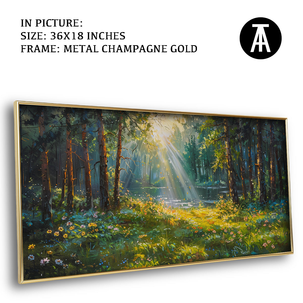 Artwork in Light Brown Frame