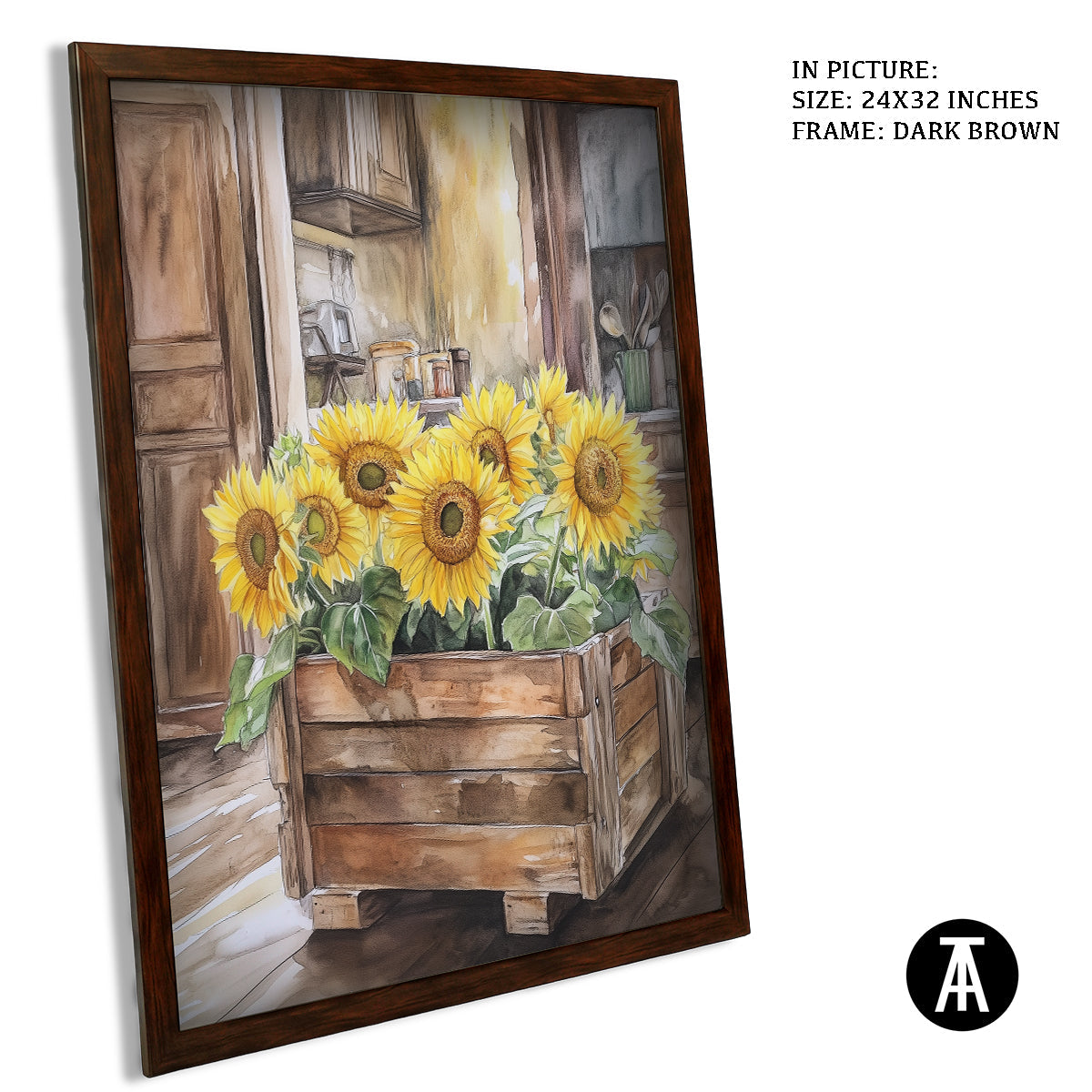 Artwork in Metal Champagne Gold Frame