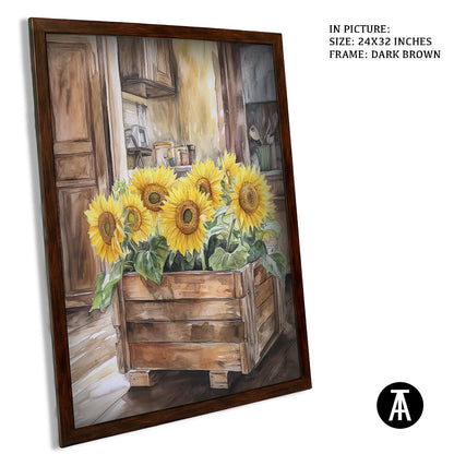 Artwork in Metal Champagne Gold Frame