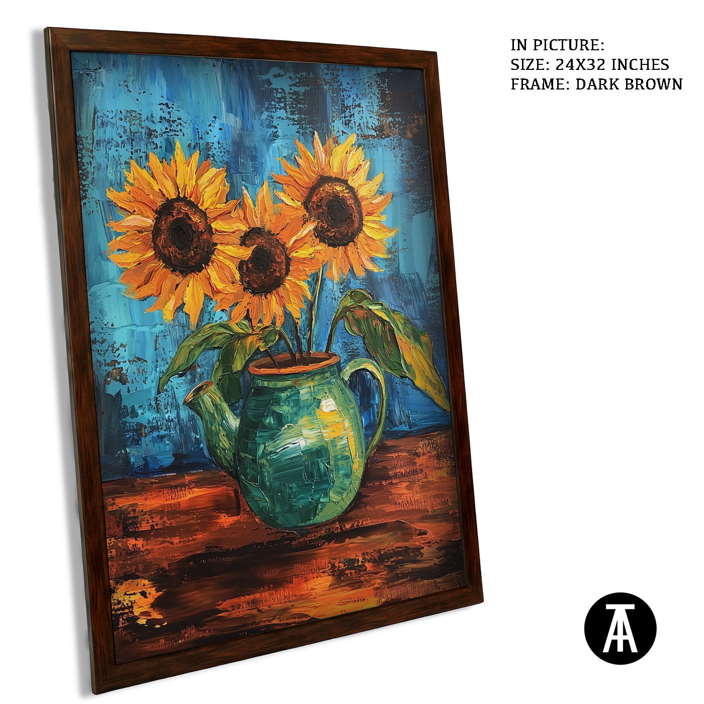 Artwork in Metal Champagne Gold Frame