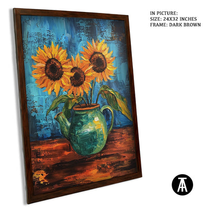 Artwork in Metal Champagne Gold Frame