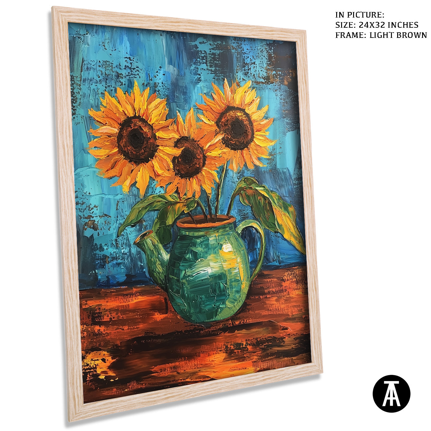 Artwork in Dark Brown Frame