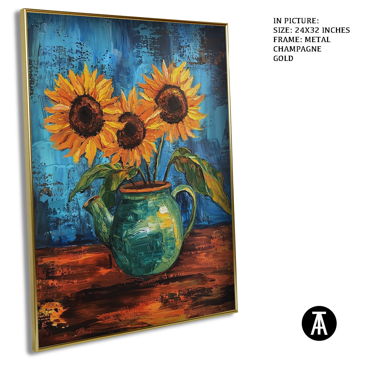 Artwork in Light Brown Frame