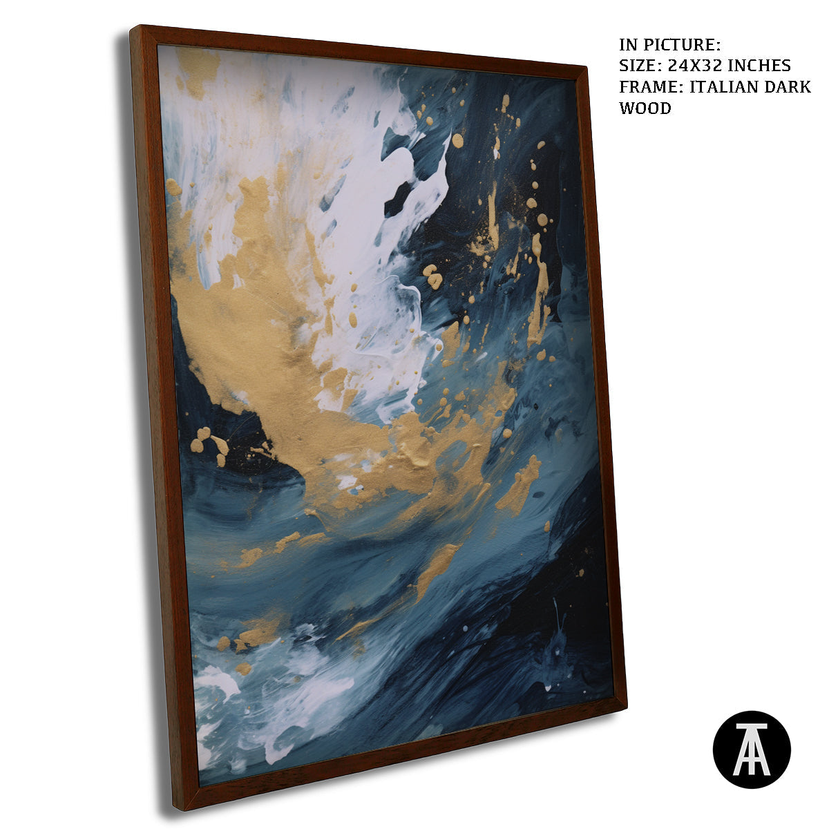 Sample Artwork in Italian Wood Framing Dark