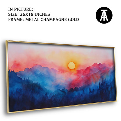 Artwork in Light Brown Frame