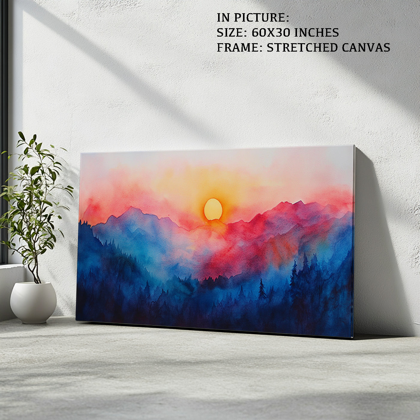 Artwork in Natural Wood Frame