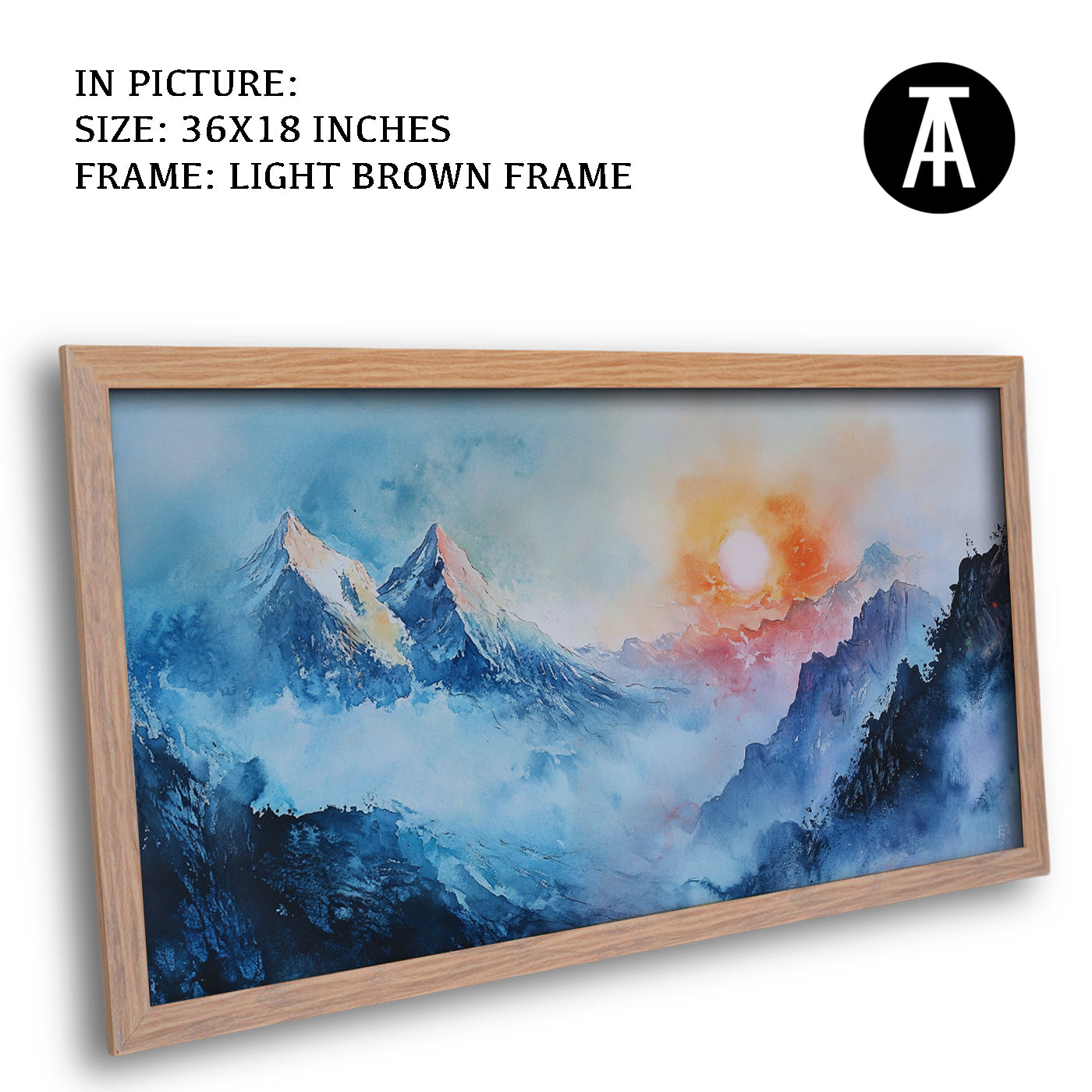 Artwork in Dark Brown Frame