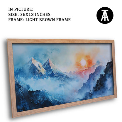 Artwork in Dark Brown Frame