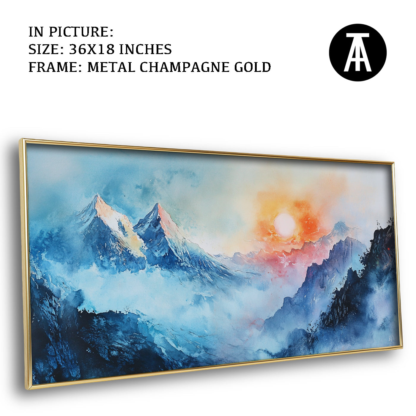 Artwork in Light Brown Frame