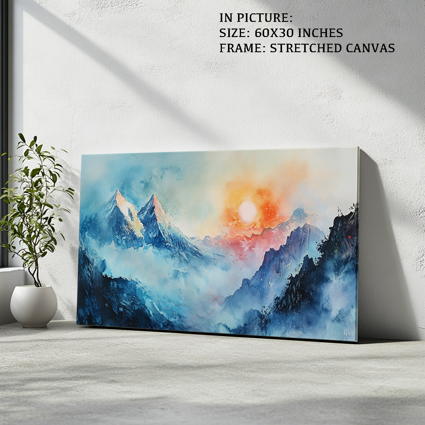 Artwork in Natural Wood Frame