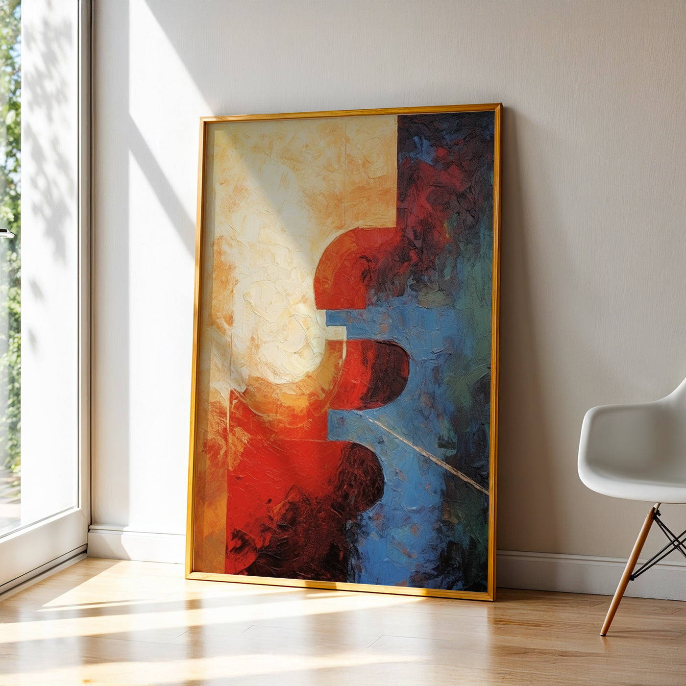 Abstract Painting in a Lifestyle Setting