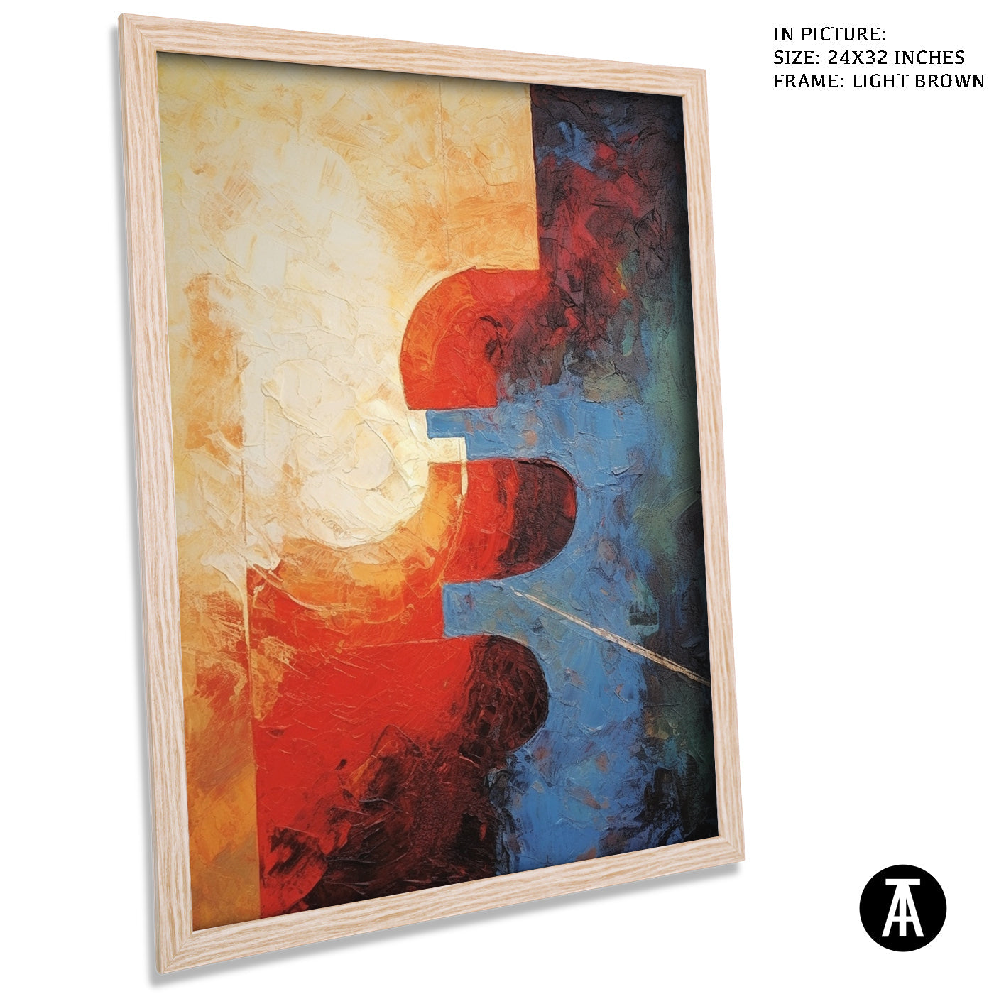 Artwork in Dark Brown Frame