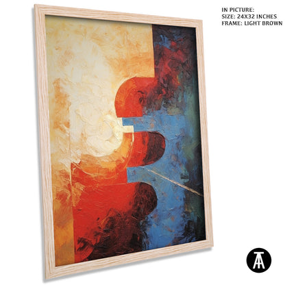 Artwork in Dark Brown Frame