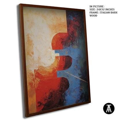 Artwork in Dark Wood Frame
