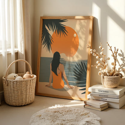 Boho Art Painting in a Lifestyle Setting