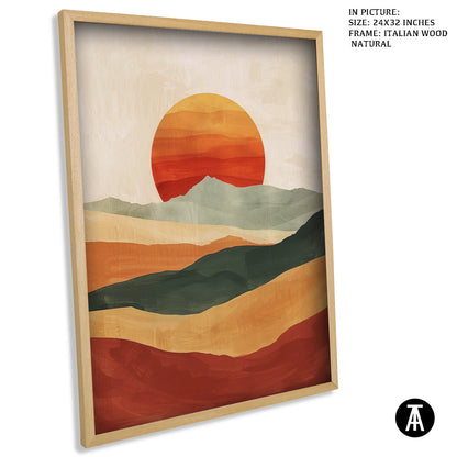 Artwork in Natural Wood Frame