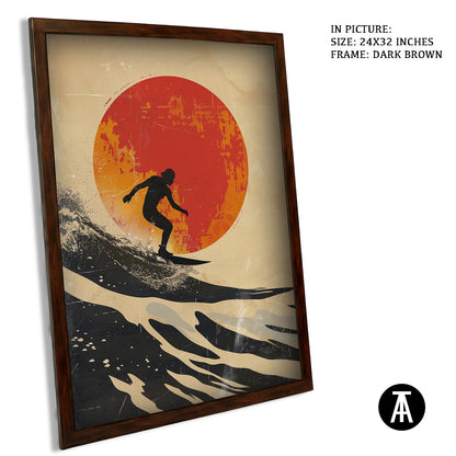 Artwork in Dark Brown Frame
