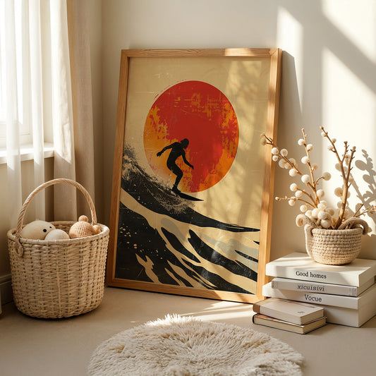 Boho Art Painting in a Lifestyle Setting