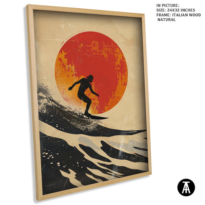 Artwork in Natural Wood Frame