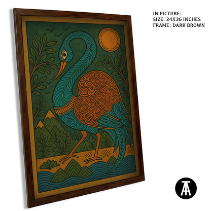 Artwork in Dark Brown Frame