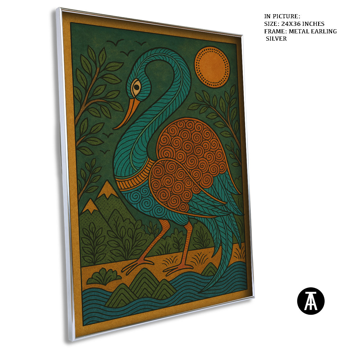 Artwork in Metal Earling Silver Frame
