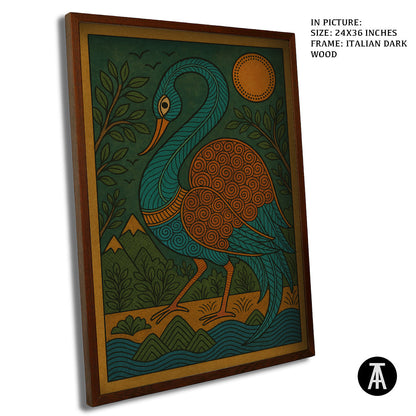 Artwork in Dark Wood Frame