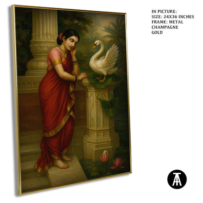 Artwork in Metal Champagne Gold Frame