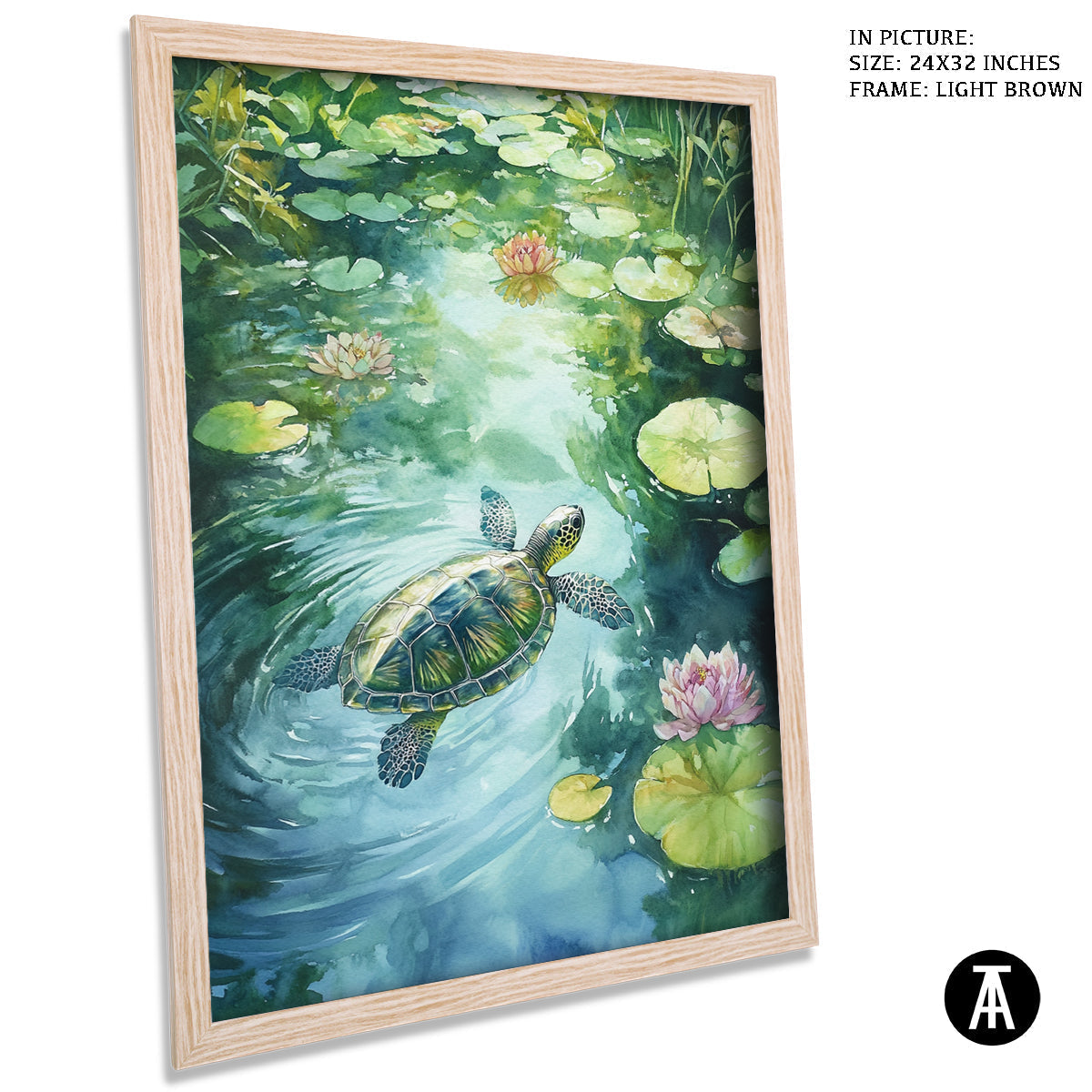 Artwork in Dark Brown Frame