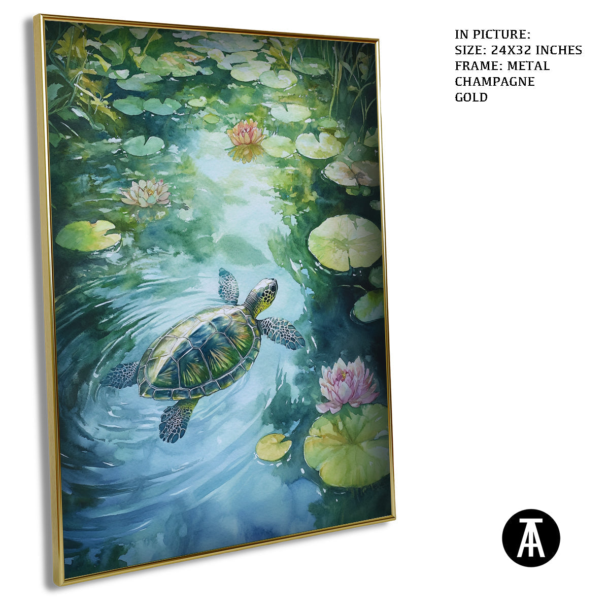 Artwork in Light Brown Frame