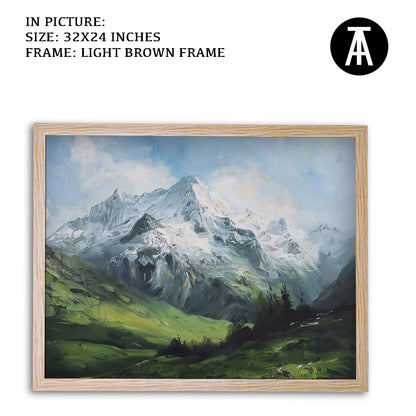 Artwork in Dark Brown Frame