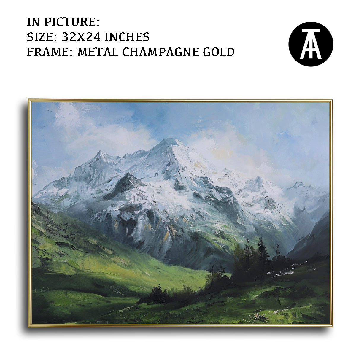 Artwork in Light Brown Frame