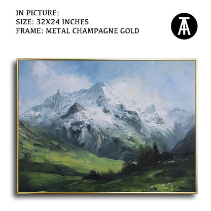 Artwork in Light Brown Frame