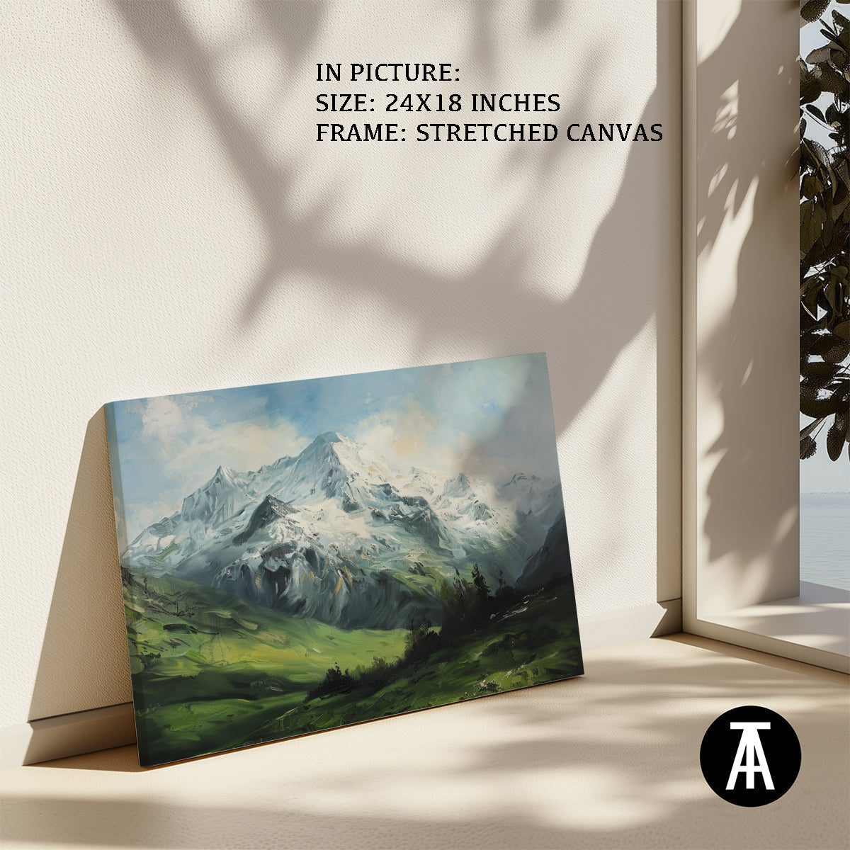 Artwork in Natural Wood Frame