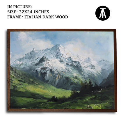 Artwork in Dark Wood Frame