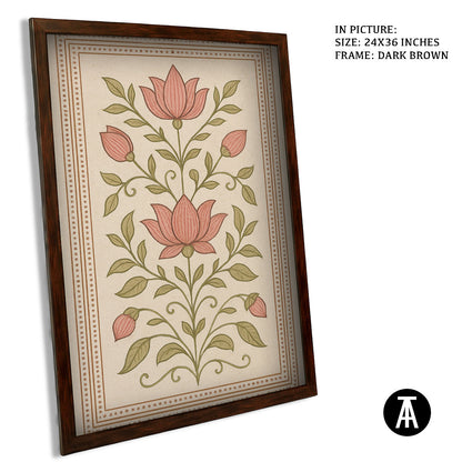 Artwork in Dark Brown Frame