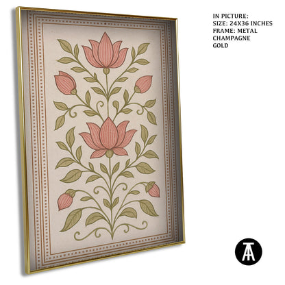 Artwork in Metal Champagne Gold Frame