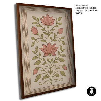 Artwork in Dark Wood Frame