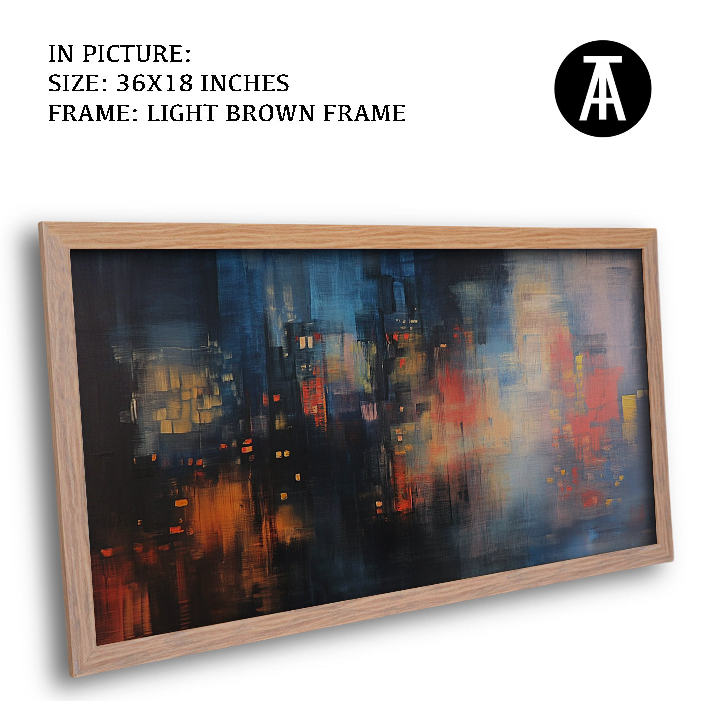 Artwork in Dark Brown Frame