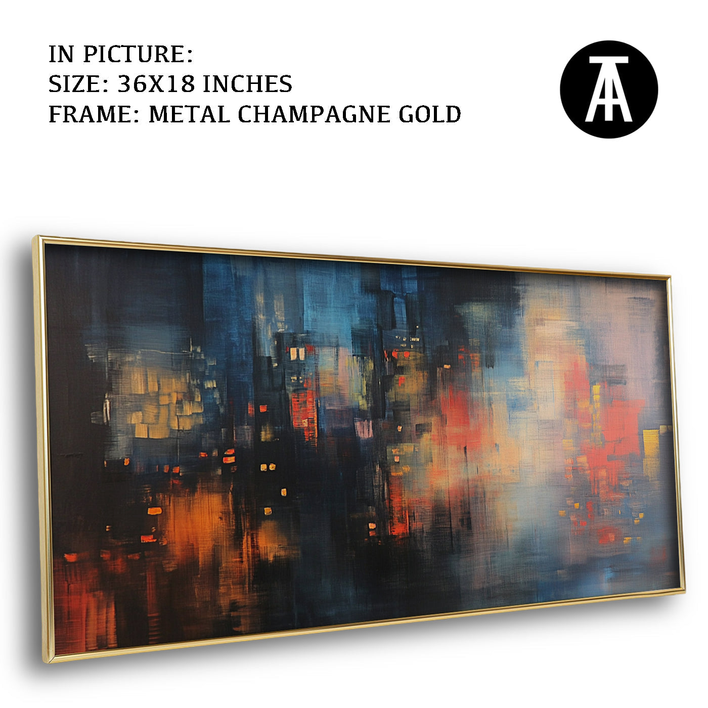 Artwork in Light Brown Frame
