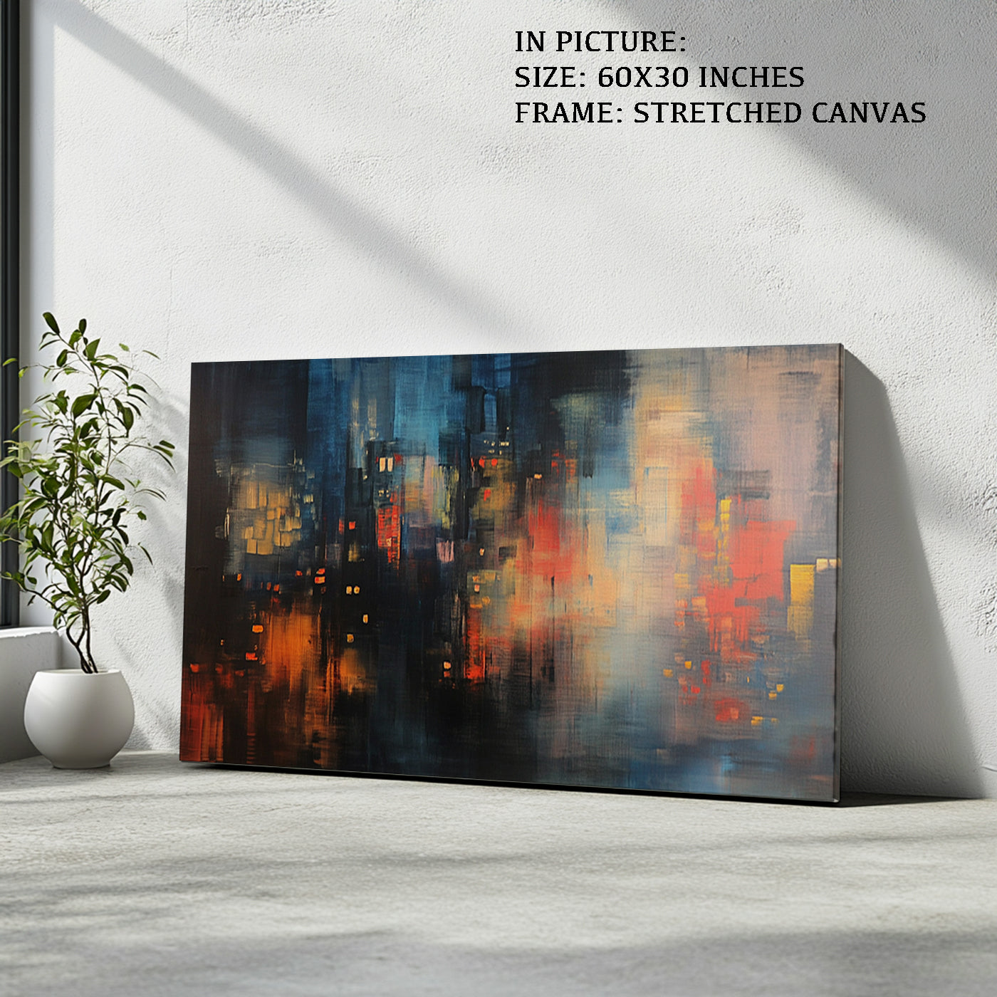 Artwork in Natural Wood Frame