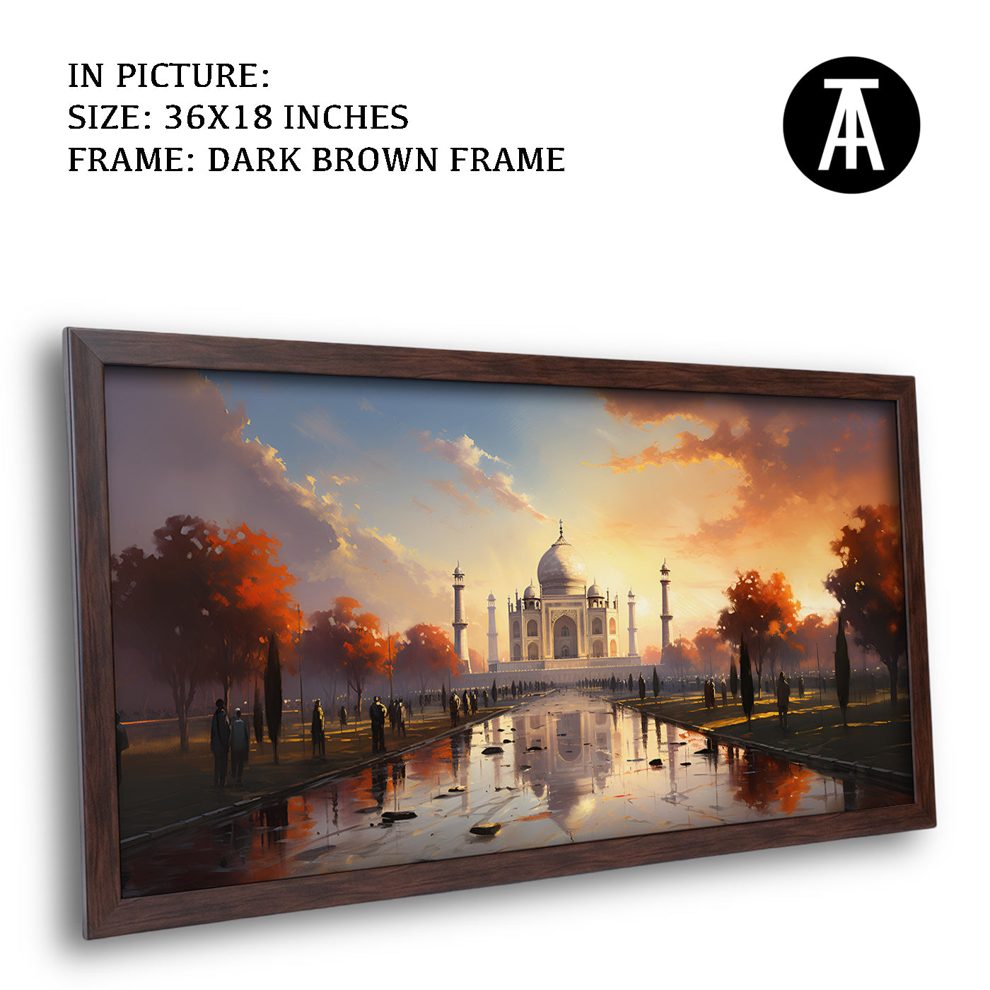Artwork in Metal Champagne Gold Frame