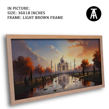 Artwork in Dark Brown Frame